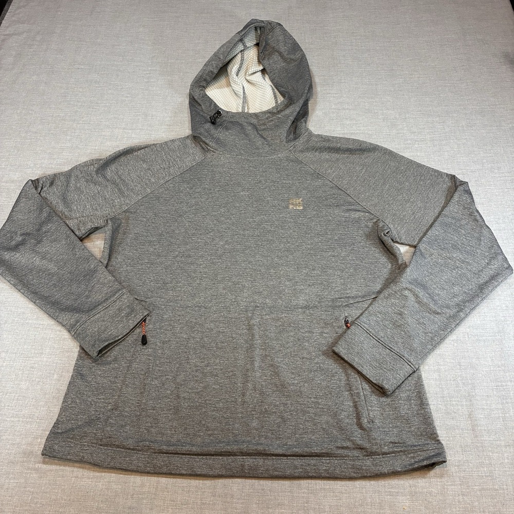 Alaskan Hardgear Gray Crosslayer Fleece Hoodie 80269 Womens Medium Pullover